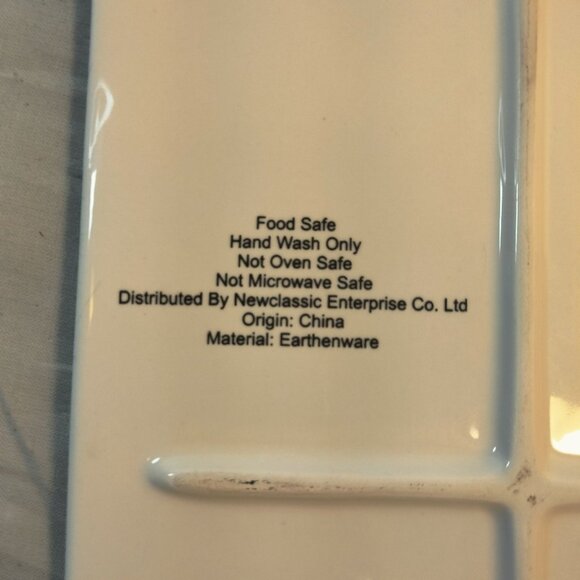 White Ceramic Cheese Tray Platter Christmas Charcuterie Board HO HO HO - Picture 5 of 6